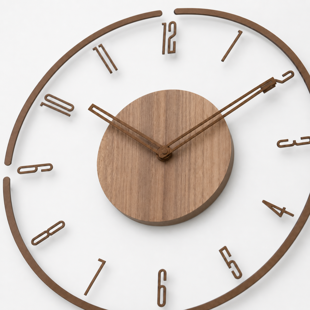 Horloge Murale Bois Acrylique 35 cm Silencieuse — 4 Modèles