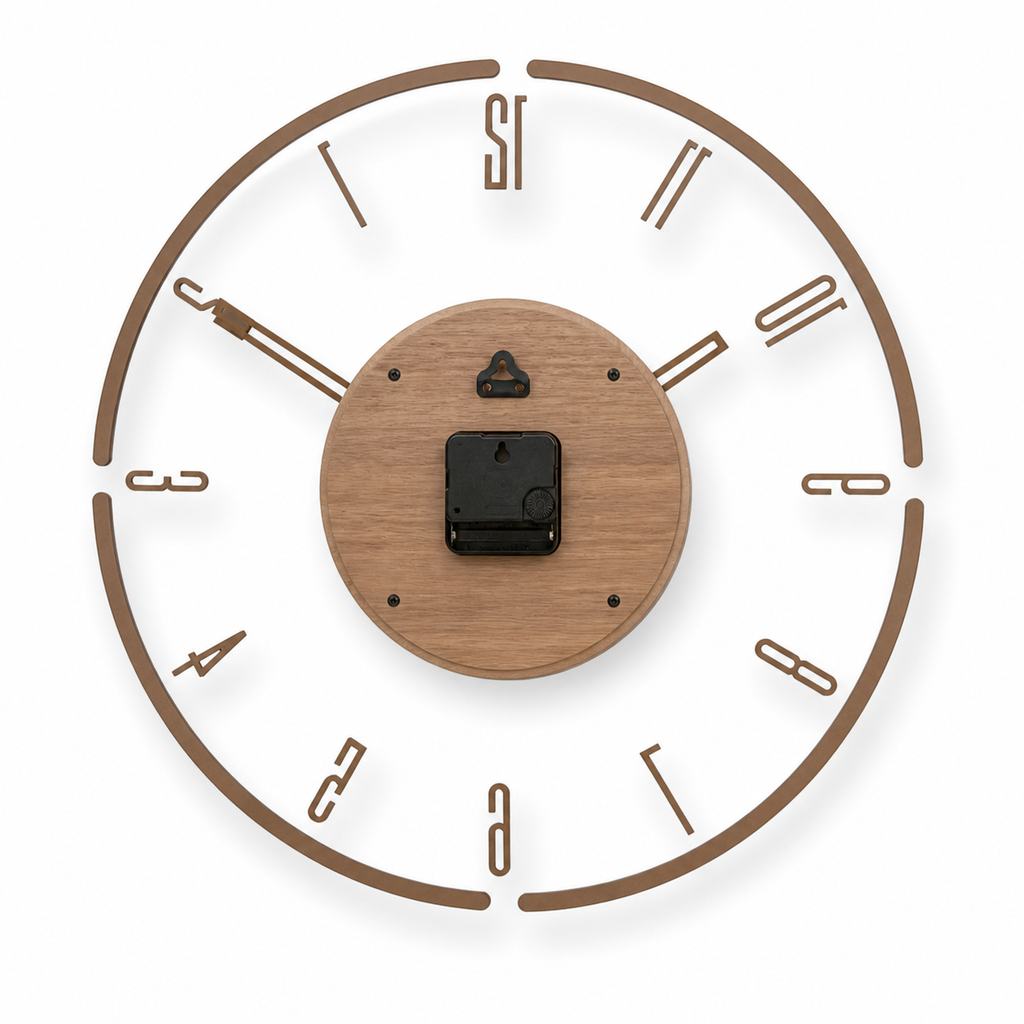Horloge Murale Bois Acrylique 35 cm Silencieuse — 4 Modèles