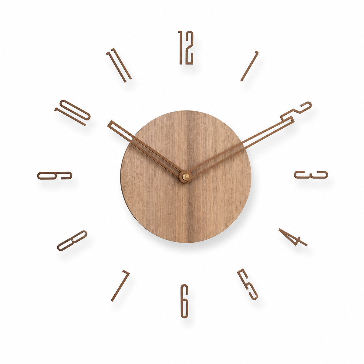 Horloge Murale Bois Acrylique 35 cm Silencieuse — 4 Modèles