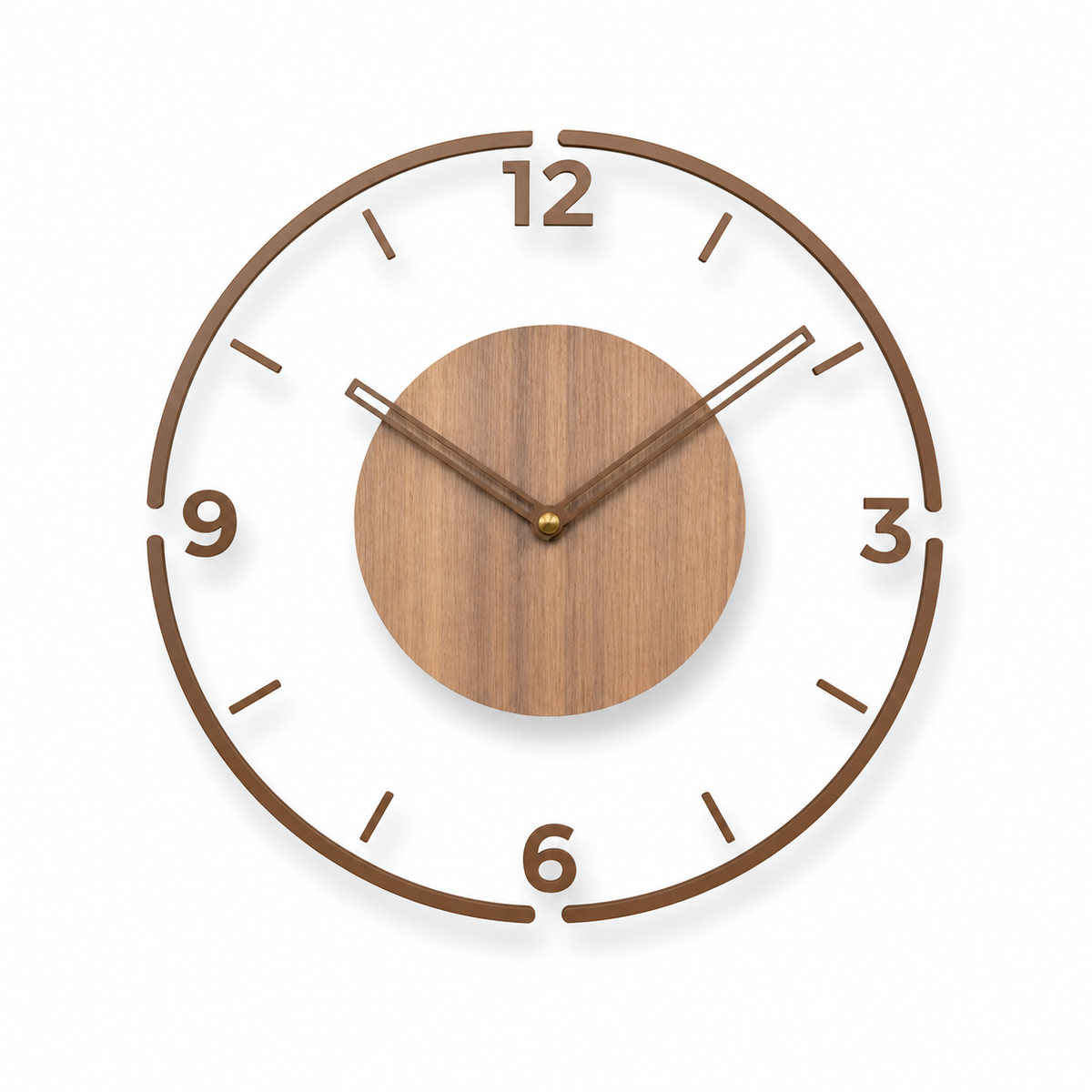 Horloge Murale Bois Acrylique 35 cm Silencieuse — 4 Modèles