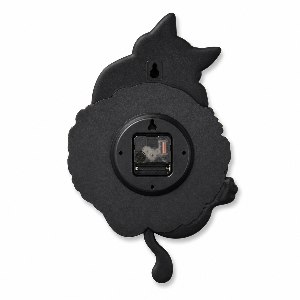 Horloge Murale Bois Chat Balancier 51 cm — 3 Modèles