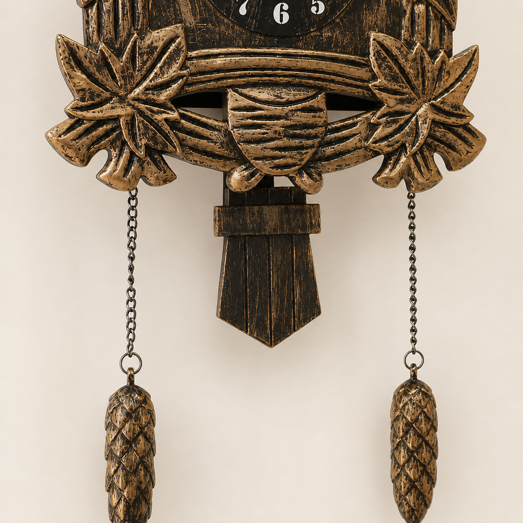 Horloge Murale Coucou Résine 38 cm Pendule Sonore