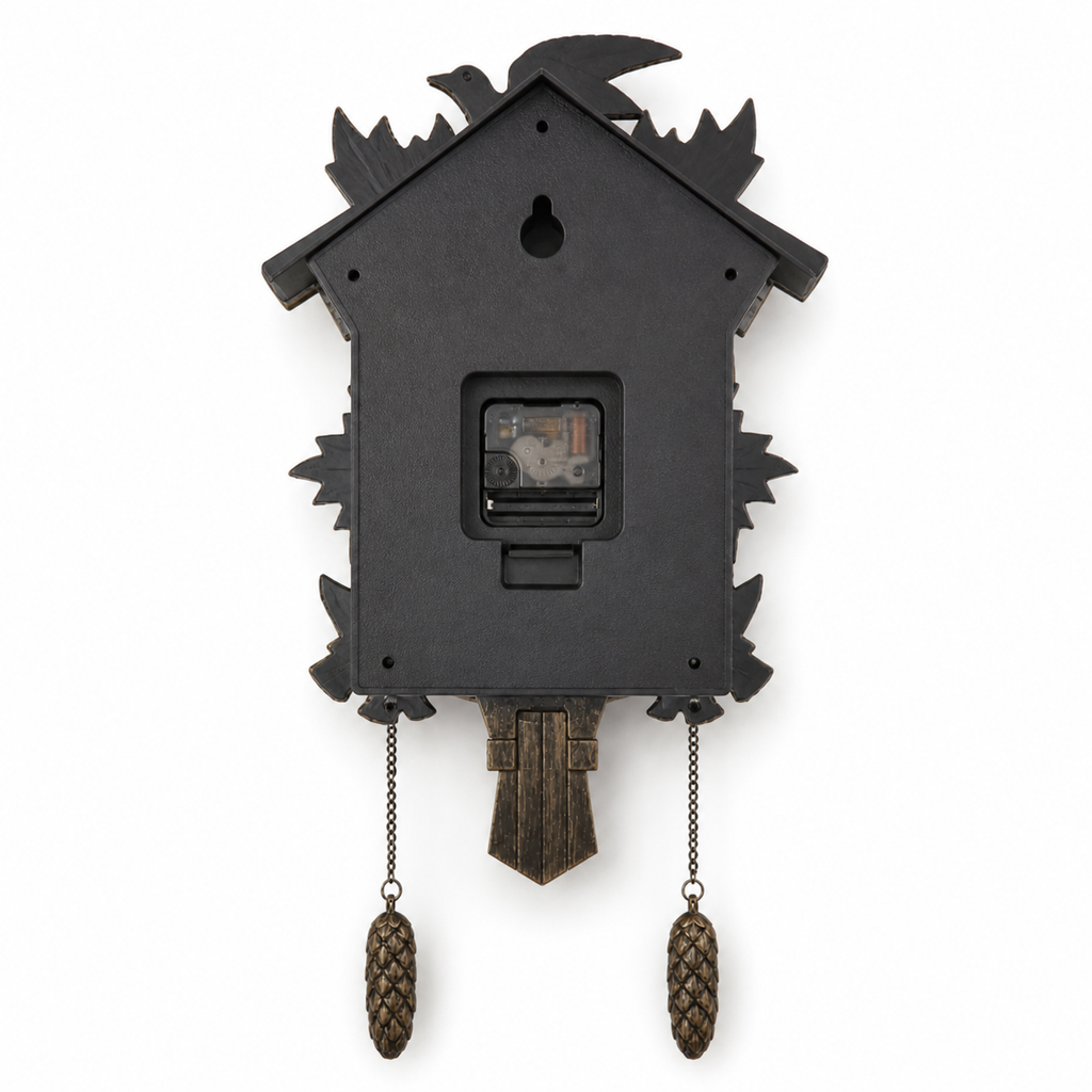 Horloge Murale Coucou Résine 38 cm Pendule Sonore