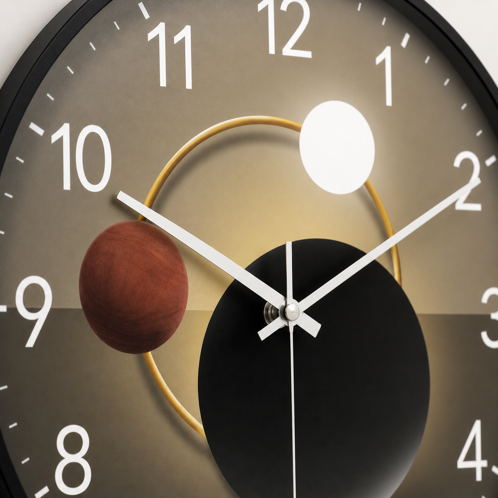 Horloge Murale Ronde Silencieuse 20 cm — 3 Modèles