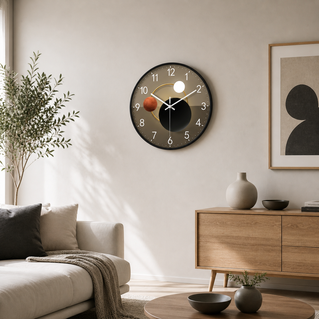 Horloge Murale Ronde Silencieuse 20 cm — 3 Modèles