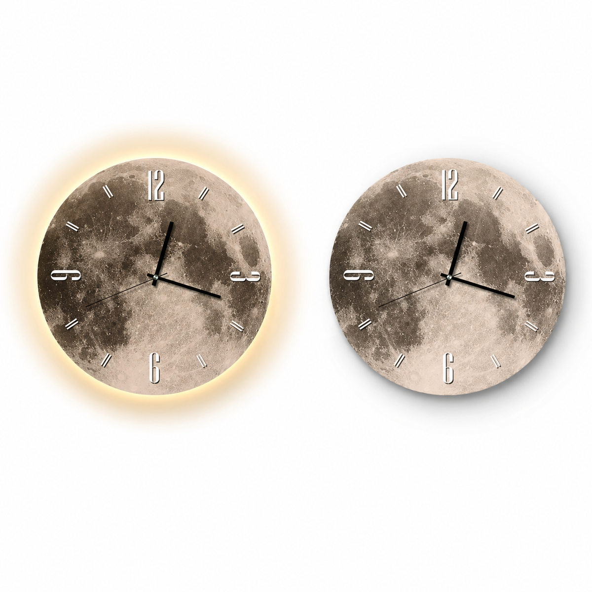 Horloge Murale LED Acrylique 50 cm Silencieuse — 2 Modèles
