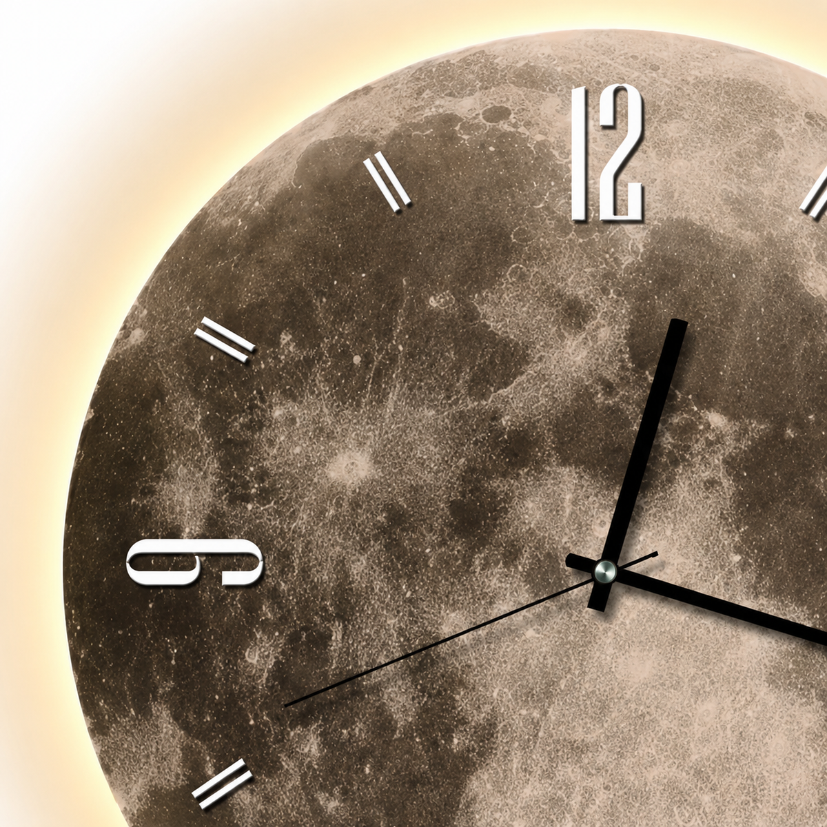 Horloge Murale LED Acrylique 50 cm Silencieuse — 2 Modèles