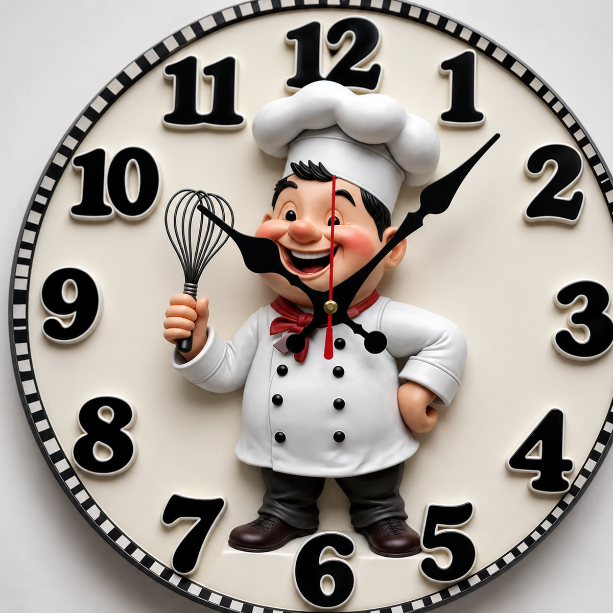 Horloge Murale Cuisine Bambou & Bois 25cm 30cm Mécanisme Silencieux 4 Modèles