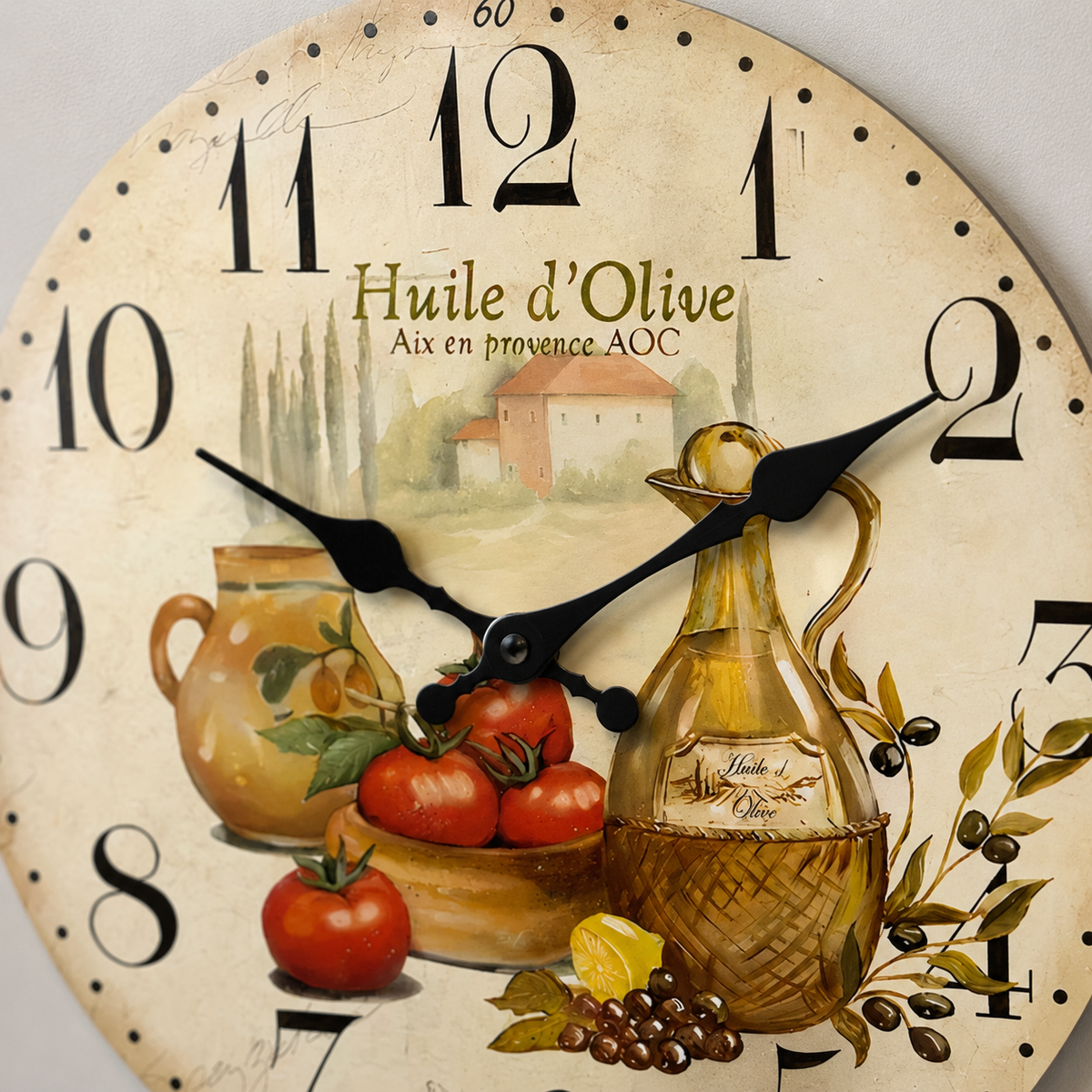 Horloge Murale Cuisine Bois MDF 30cm/40cm Mécanisme Silencieux