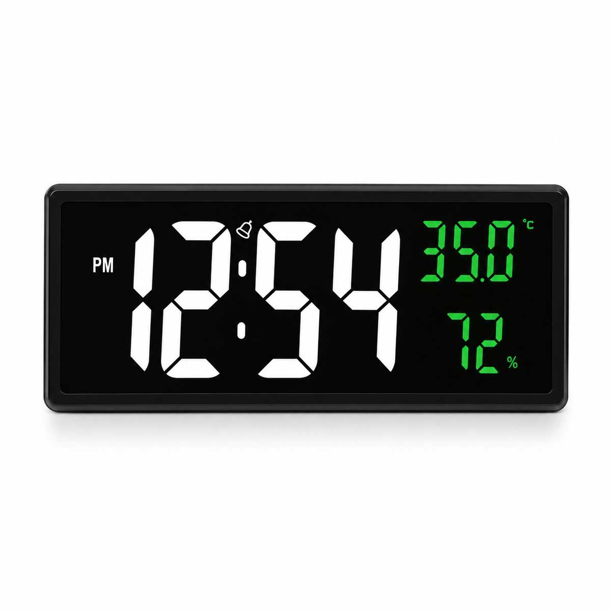 Horloge Murale Numérique LED 36,3cm Température Hygrométrie 3 Modèles