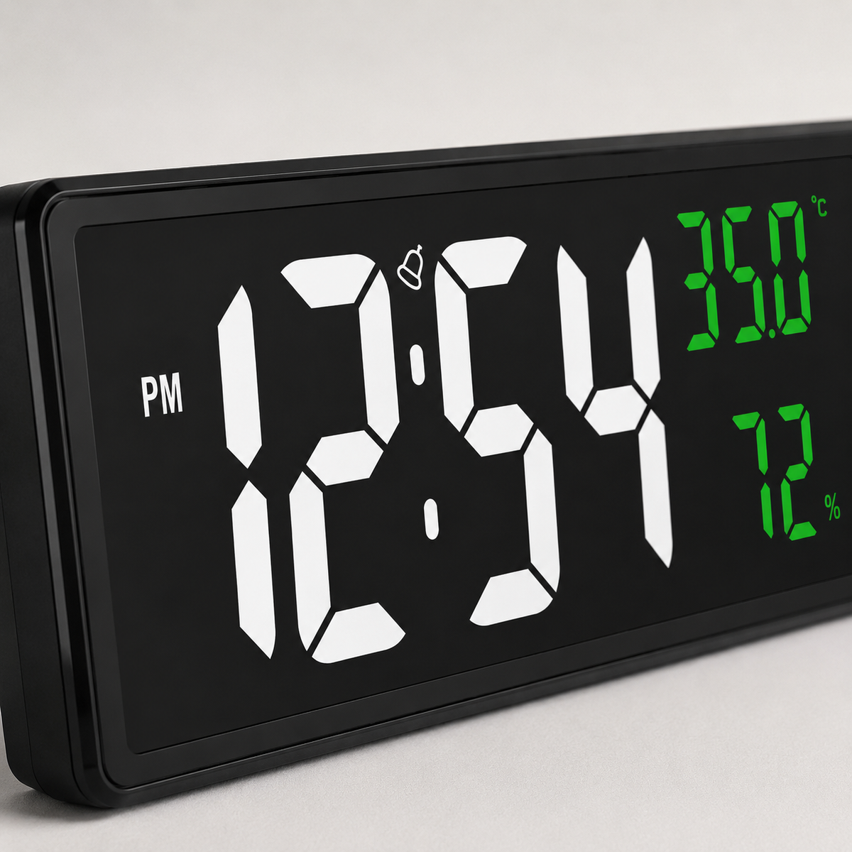 Horloge Murale Numérique LED 36,3cm Température Hygrométrie 3 Modèles