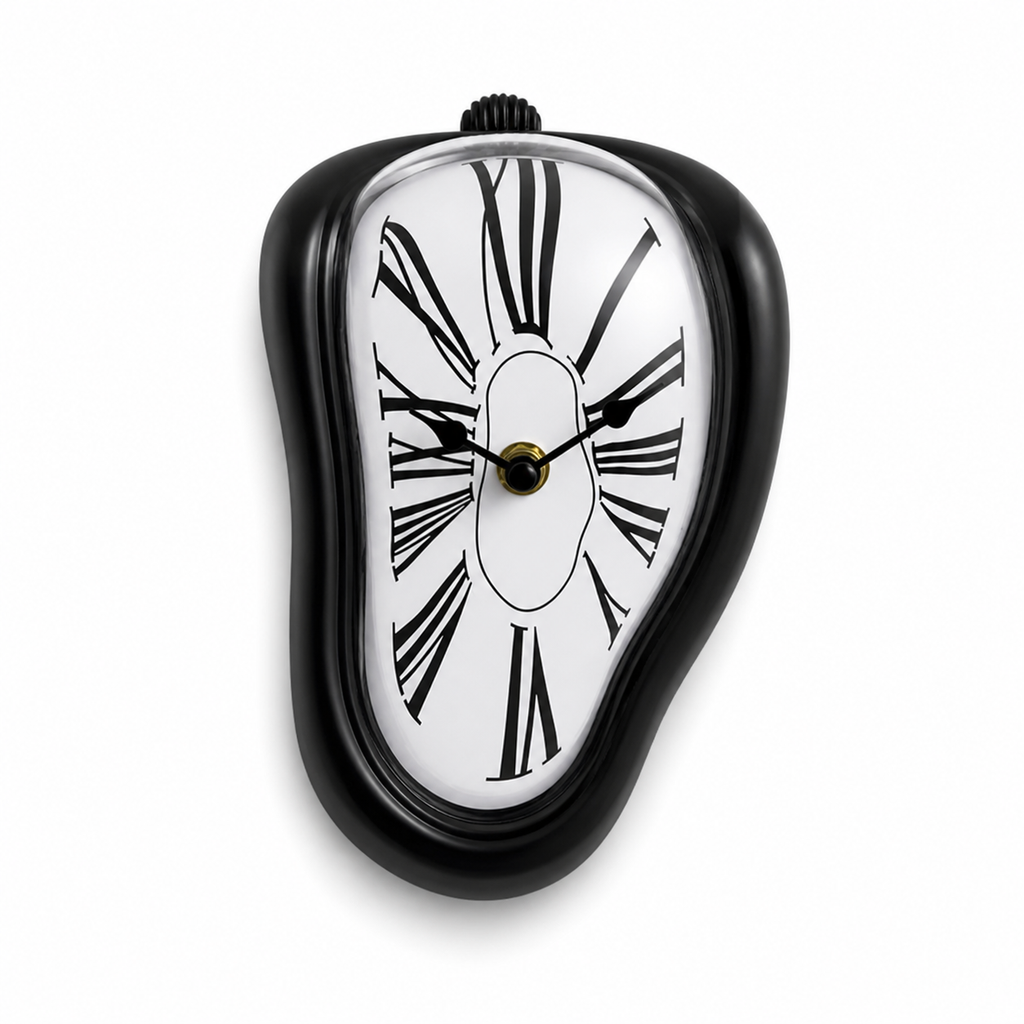 Horloge Murale Forme Fondue 18 cm Silencieuse — 4 Modèles