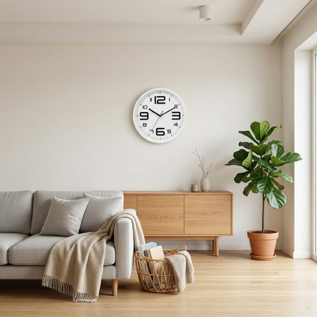 Horloge Murale Moderne Silencieuse 30 cm — 6 Coloris