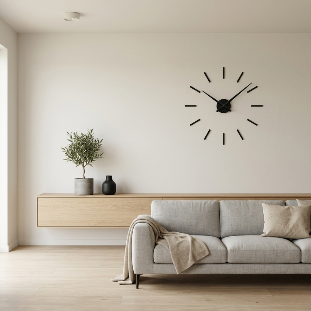 Horloge Murale Design Métal Grandes Aiguilles 38 cm — 3 Coloris
