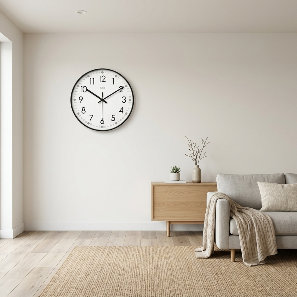 Horloge Murale 30–35 cm Minutes Apparentes — 8 Modèles