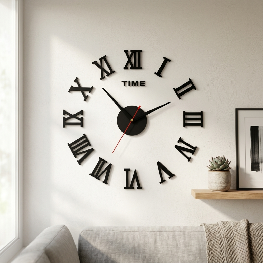 Horloge Murale Acrylique 40 cm Silencieuse — 3 Modèles