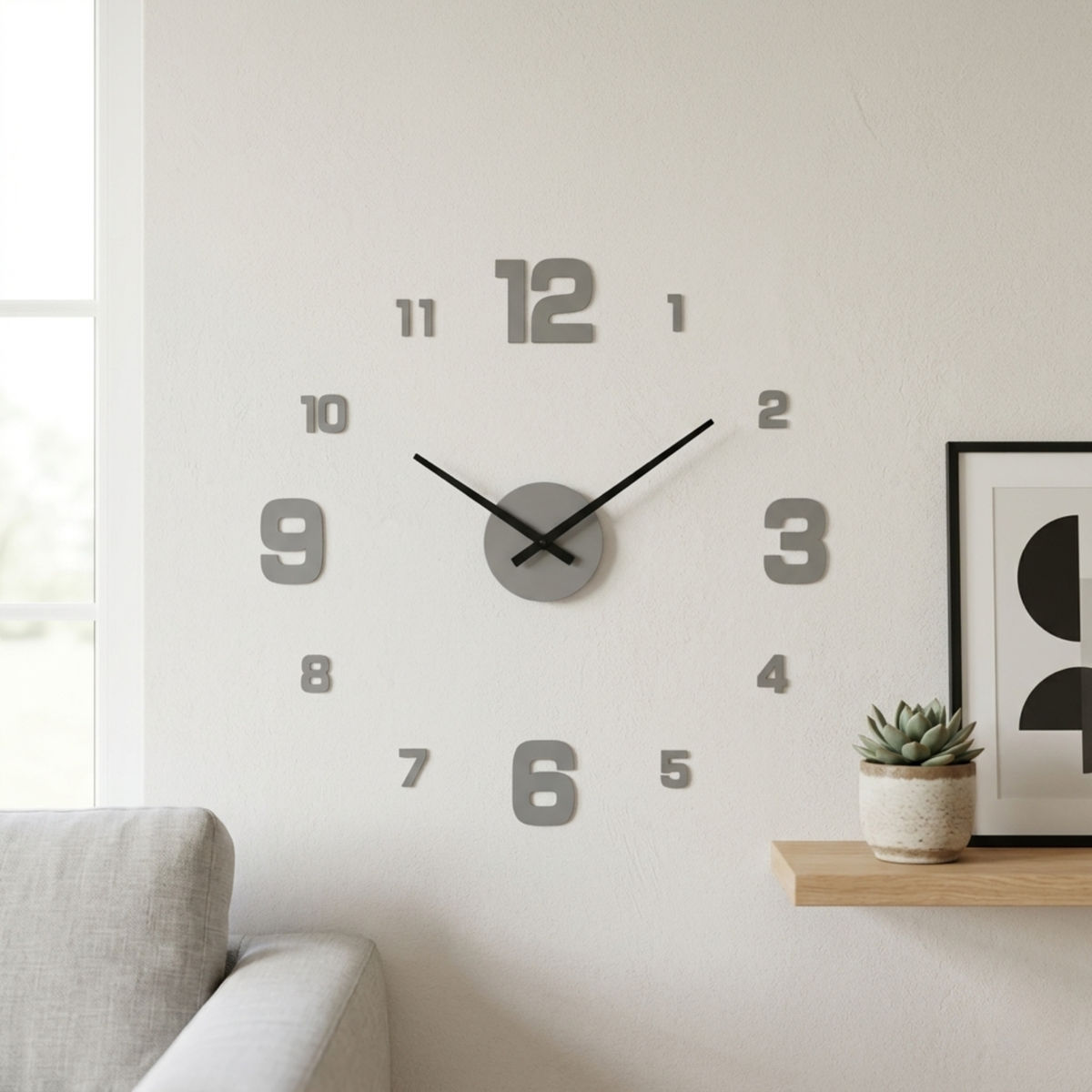 Horloge Murale 40 cm Silencieuse Sans Cadre — 4 Modèles