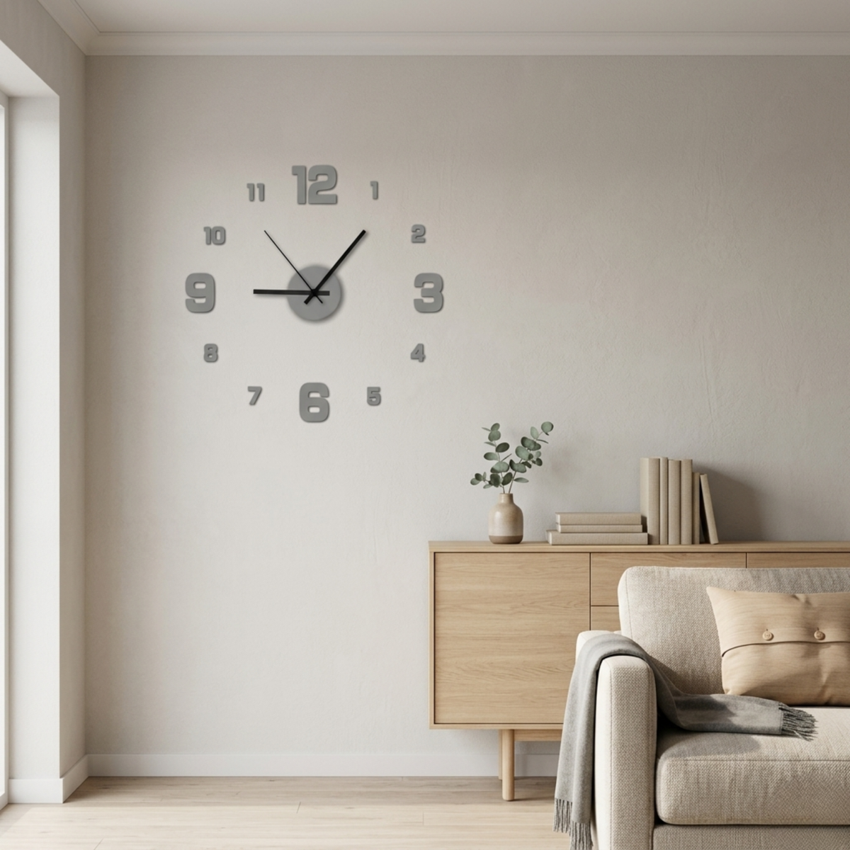 Horloge Murale 40 cm Silencieuse Sans Cadre — 4 Modèles