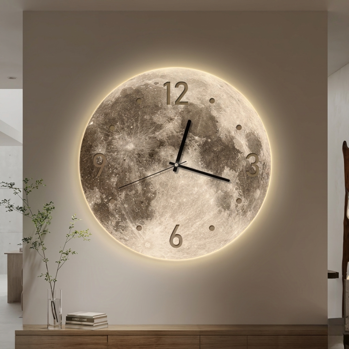 Horloge Murale LED Acrylique 50 cm Silencieuse — 2 Modèles
