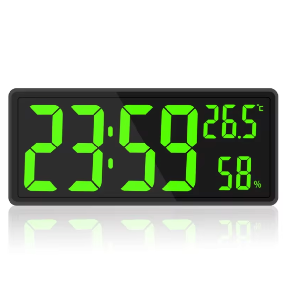 Horloge Murale Numérique LED 36,3cm Température Hygrométrie 3 Modèles