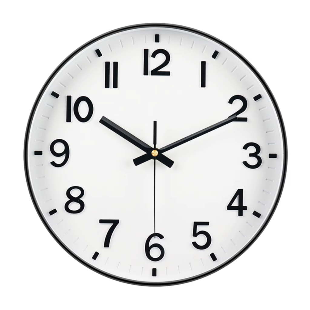 Horloge Murale Ronde Verre Trempé 20–30cm Silencieuse 9 Modèles