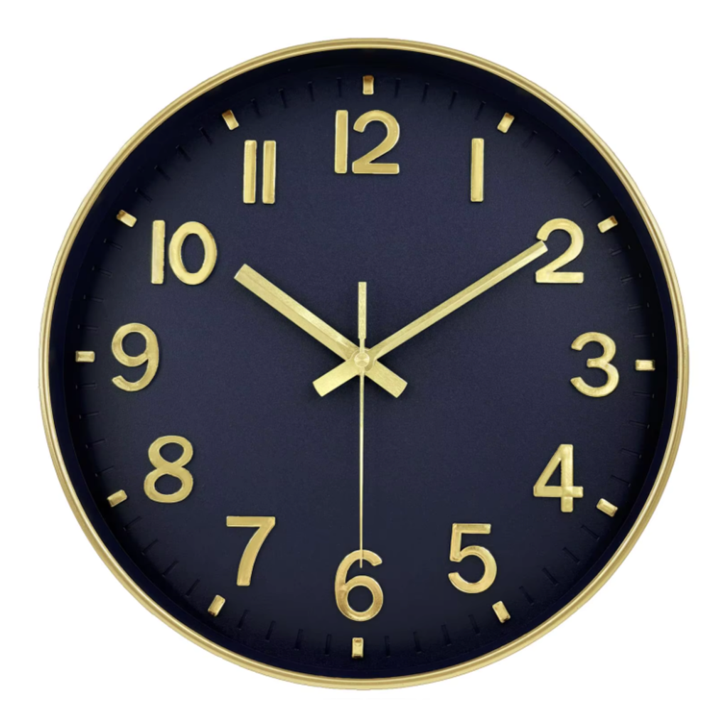 Horloge Murale Ronde Verre Trempé 20–30cm Silencieuse 9 Modèles
