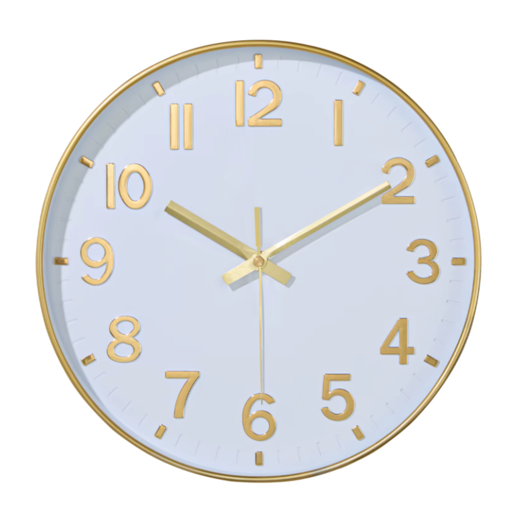 Horloge Murale Ronde Verre Trempé 20–30cm Silencieuse 9 Modèles