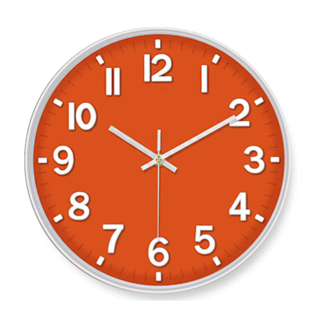 Horloge Murale Ronde Verre Trempé 20–30cm Silencieuse 9 Modèles