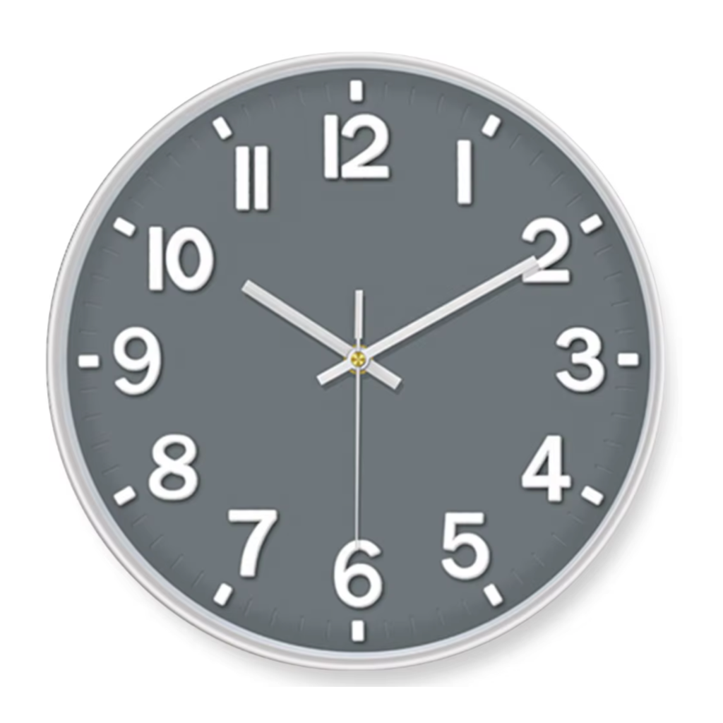 Horloge Murale Ronde Verre Trempé 20–30cm Silencieuse 9 Modèles