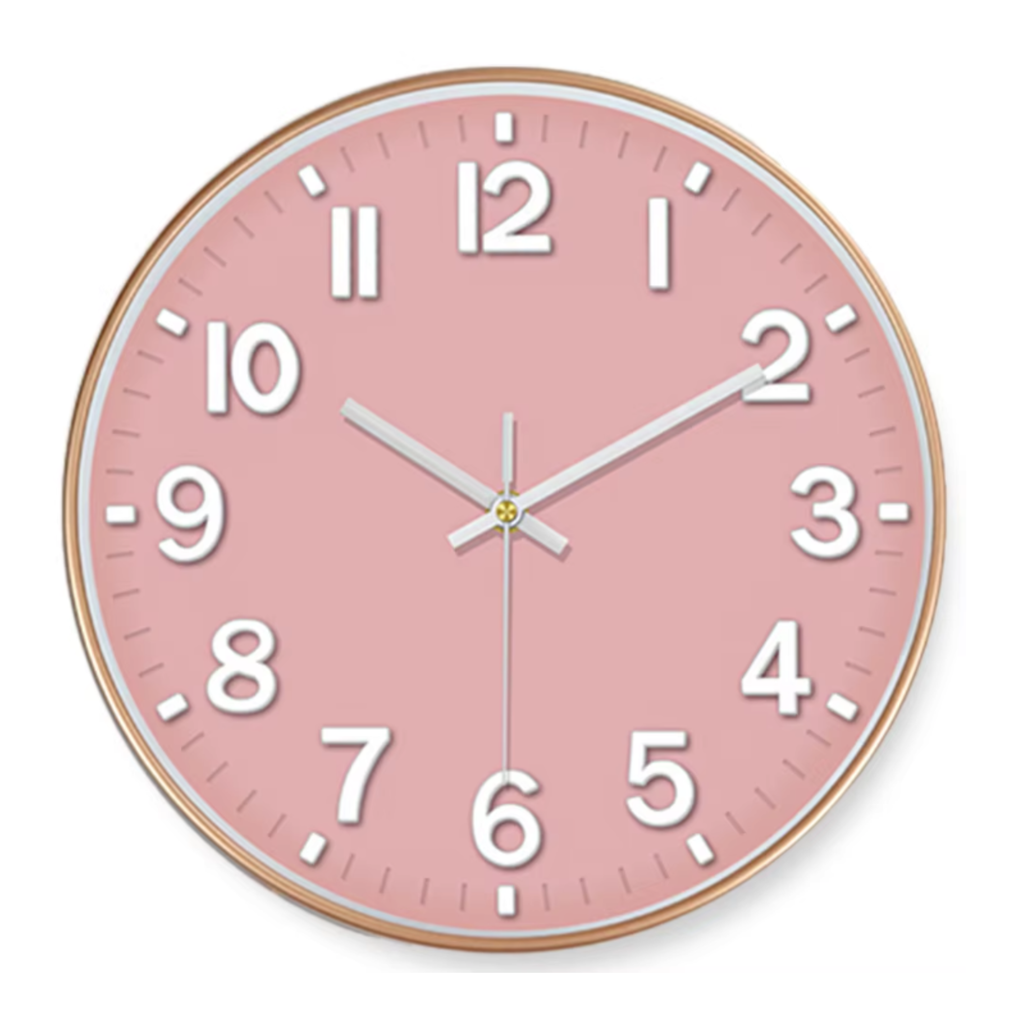 Horloge Murale Ronde Verre Trempé 20–30cm Silencieuse 9 Modèles