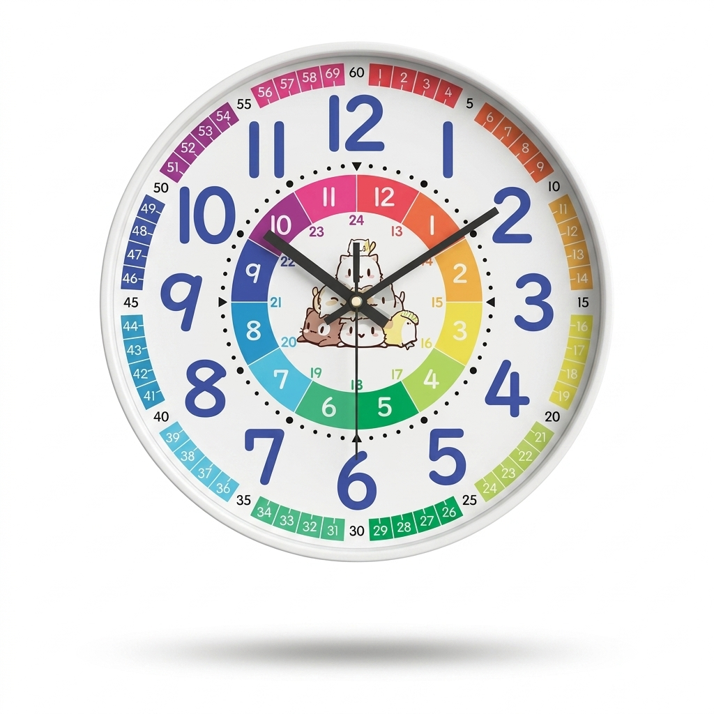 Horloge Murale Cadran Heures Minutes 20 cm Silencieuse — 6 Modèles