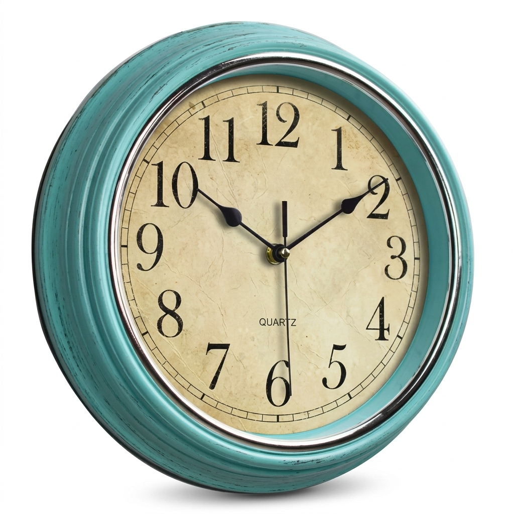 Horloge Murale Rétro 30,5 cm Silencieuse — 6 Modèles
