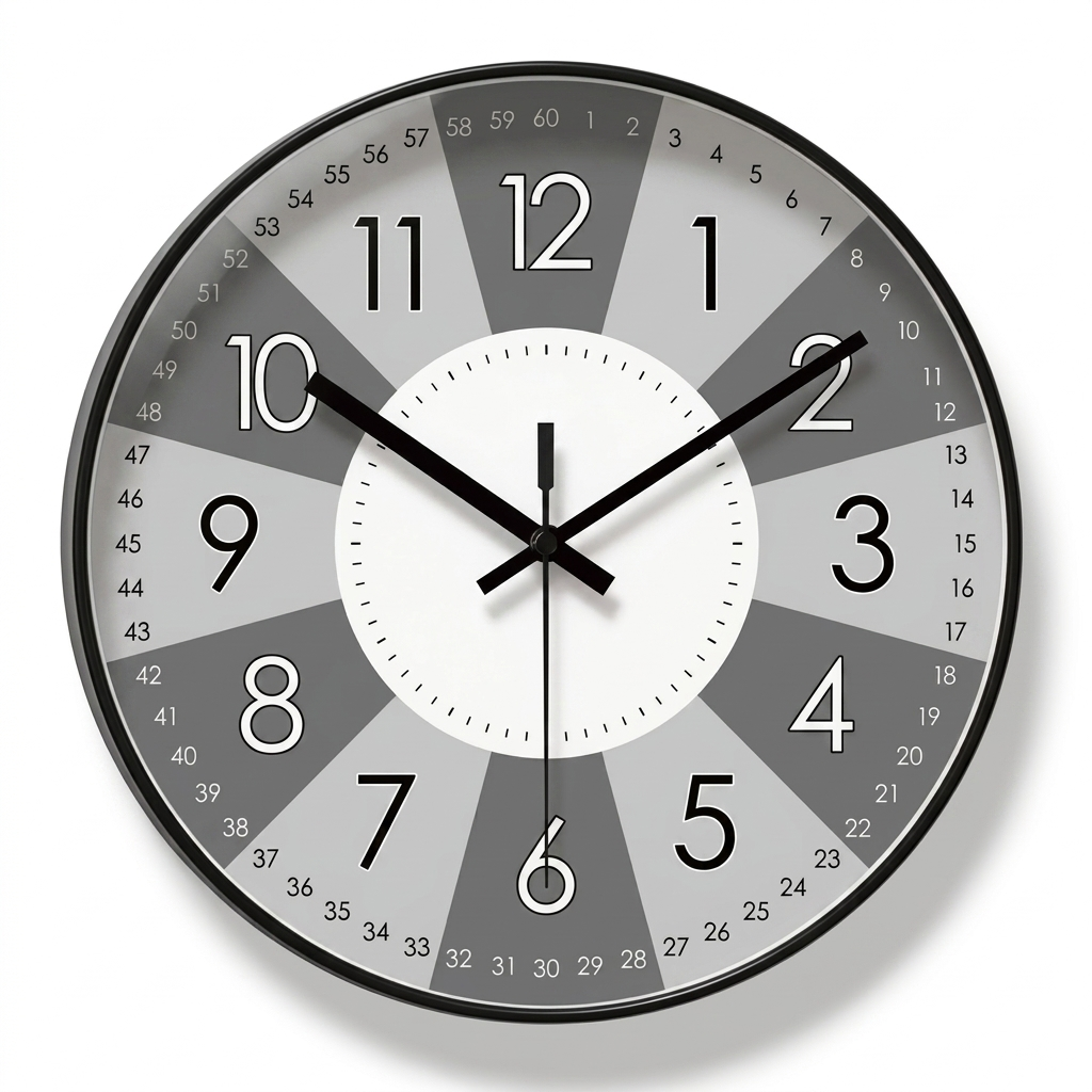 Horloge Murale 30–35 cm Minutes Apparentes — 8 Modèles