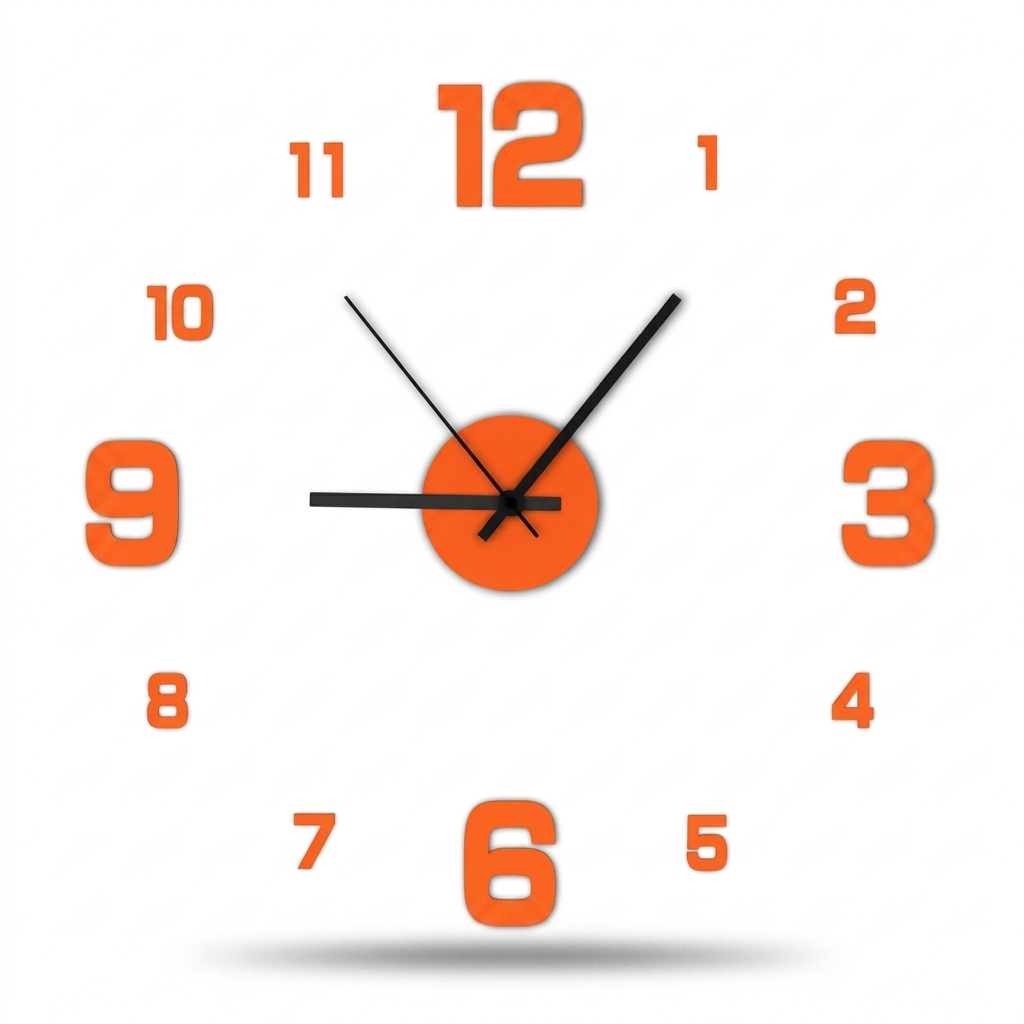 Horloge Murale 40 cm Silencieuse Sans Cadre — 4 Modèles