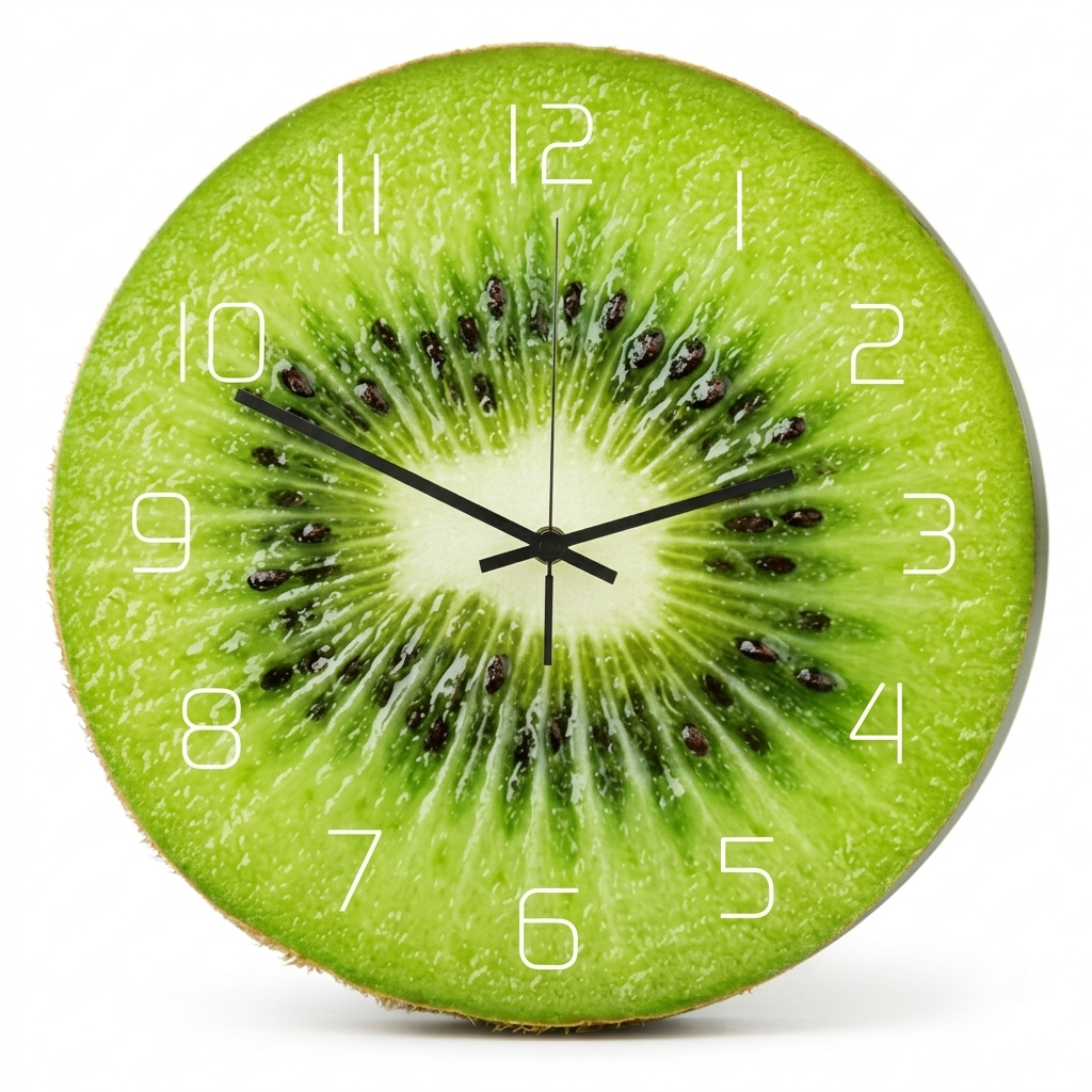 Horloge Murale 30 cm Silencieuse Motif Fruit — 4 Modèles
