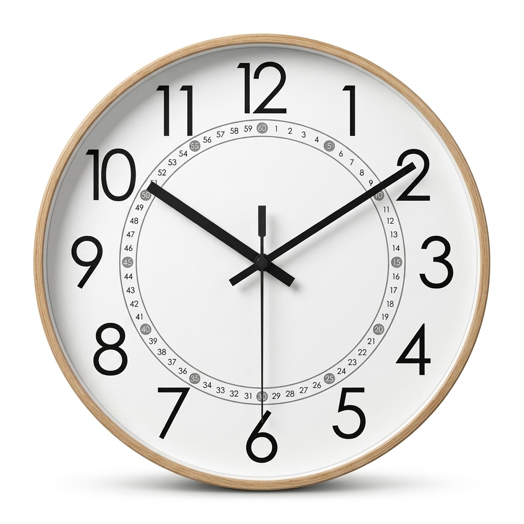 Horloge Murale 30–35 cm Minutes Apparentes — 8 Modèles