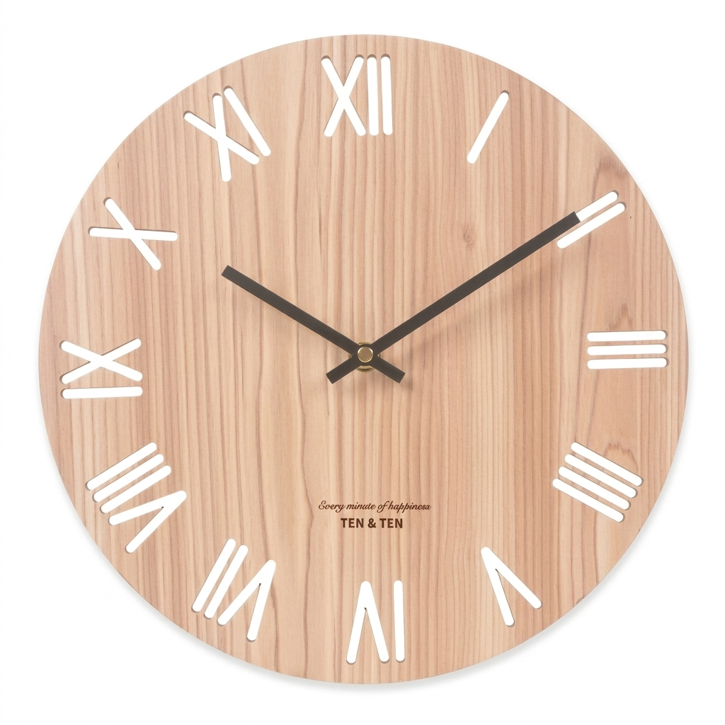 Horloge Murale Ronde Bois MDF 30cm 8 Modèles