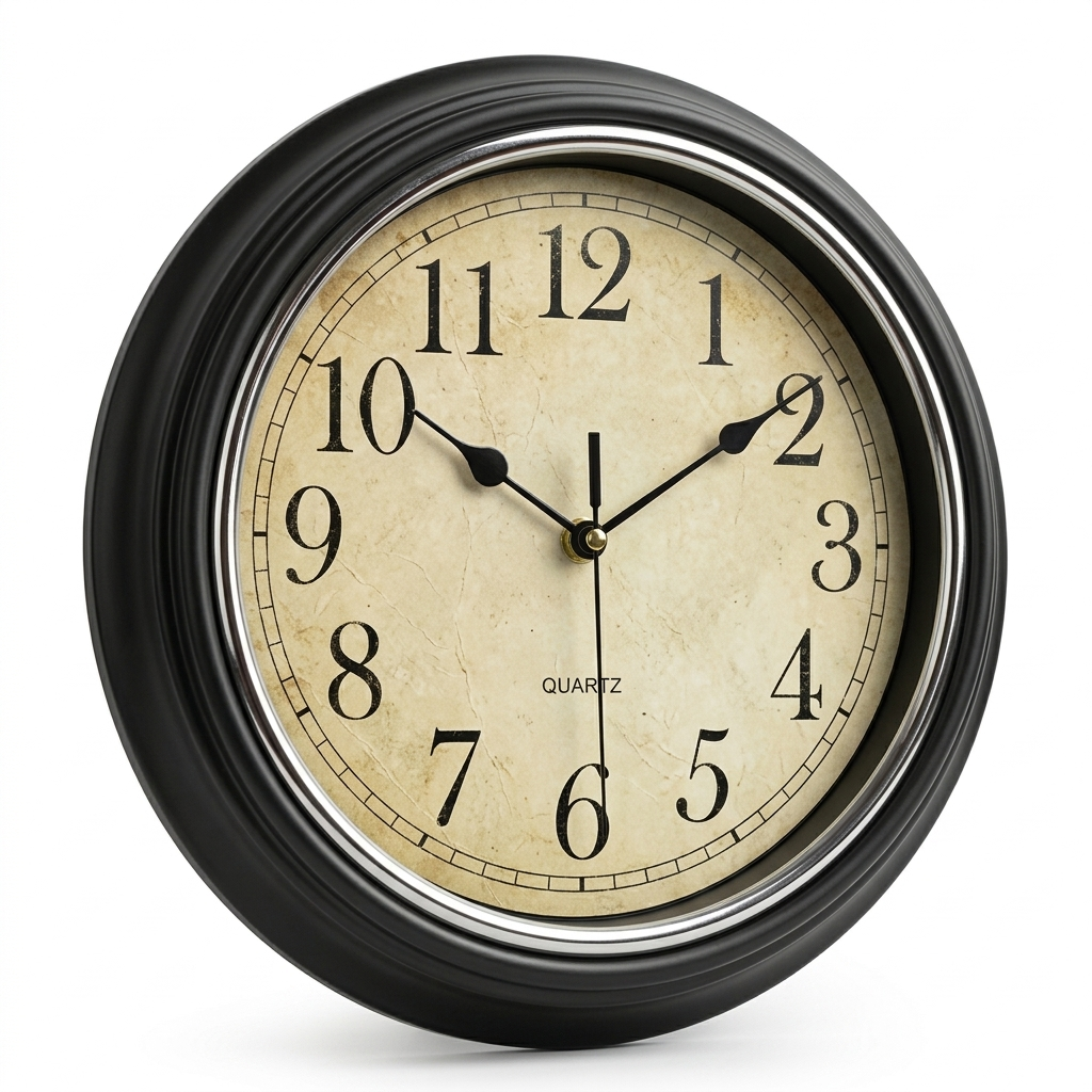 Horloge Murale Rétro 30,5 cm Silencieuse — 6 Modèles