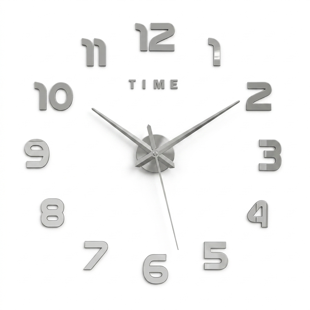 Horloge Murale Grand Format Acrylique Silencieuse 60–120cm 5 Modèles