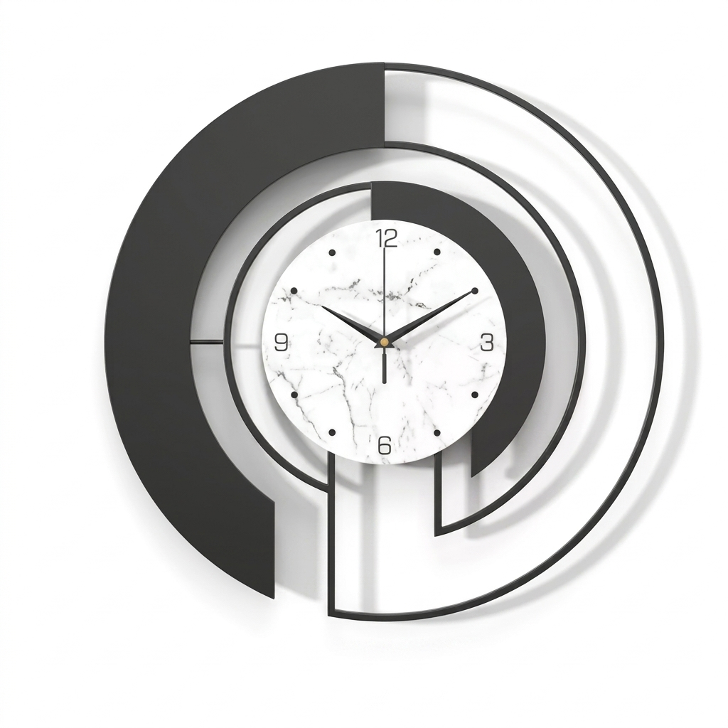 Horloge Murale Design Métal Silencieuse – 45 cm – 4 Modèles