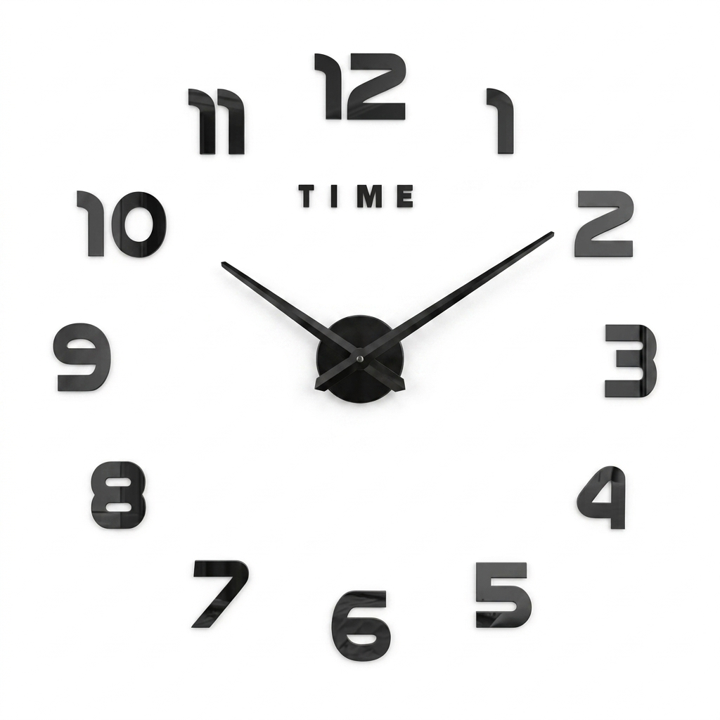 Horloge Murale Grand Format Acrylique Silencieuse 60–120cm 5 Modèles