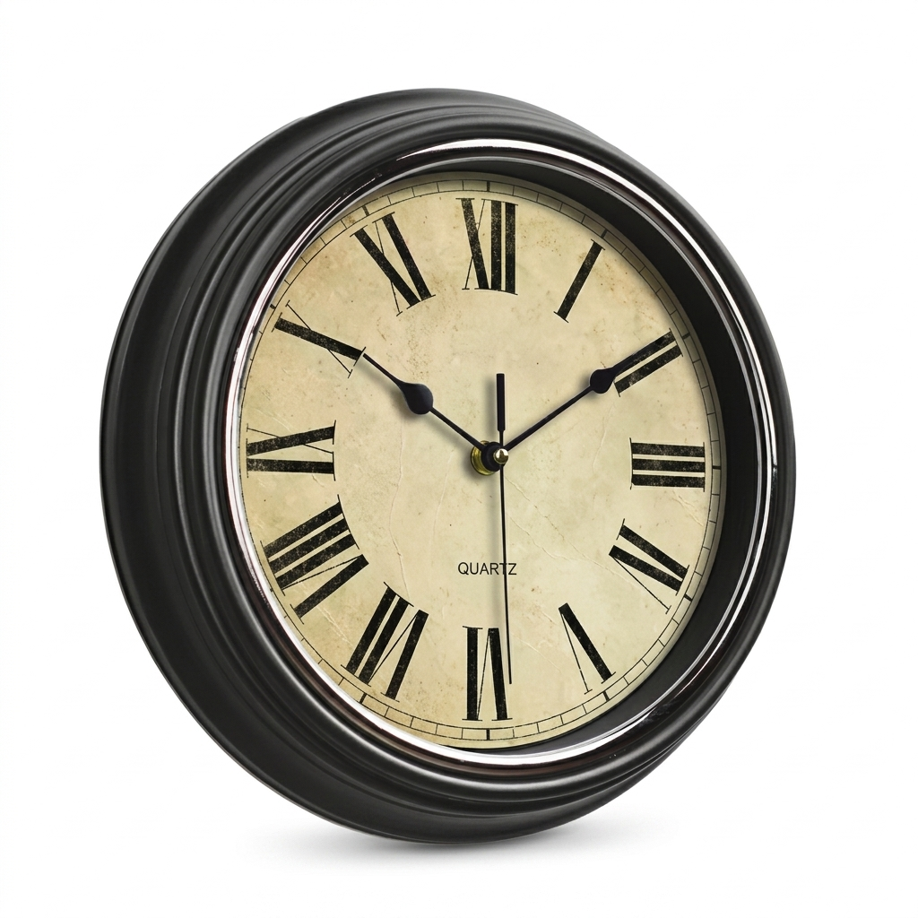 Horloge Murale Rétro 30,5 cm Silencieuse — 6 Modèles