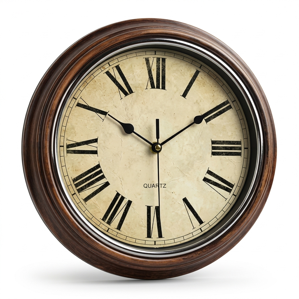 Horloge Murale Rétro 30,5 cm Silencieuse — 6 Modèles
