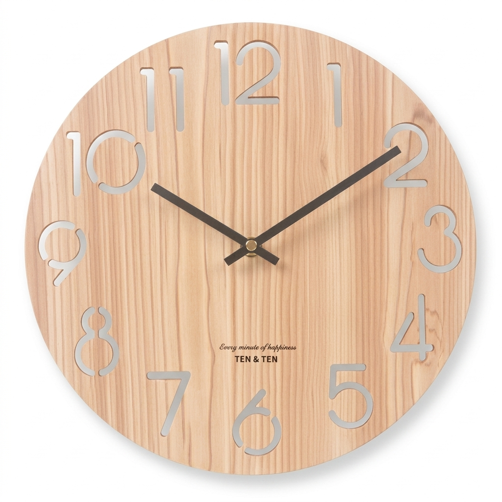 Horloge Murale Ronde Bois MDF 30cm 8 Modèles