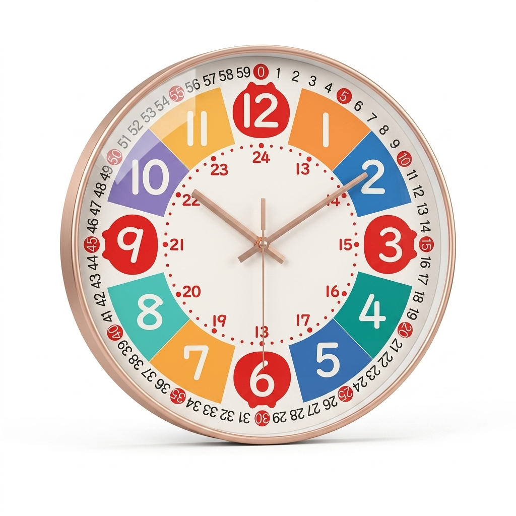 Horloge Murale Cadran Heures Minutes 20 cm Silencieuse — 6 Modèles