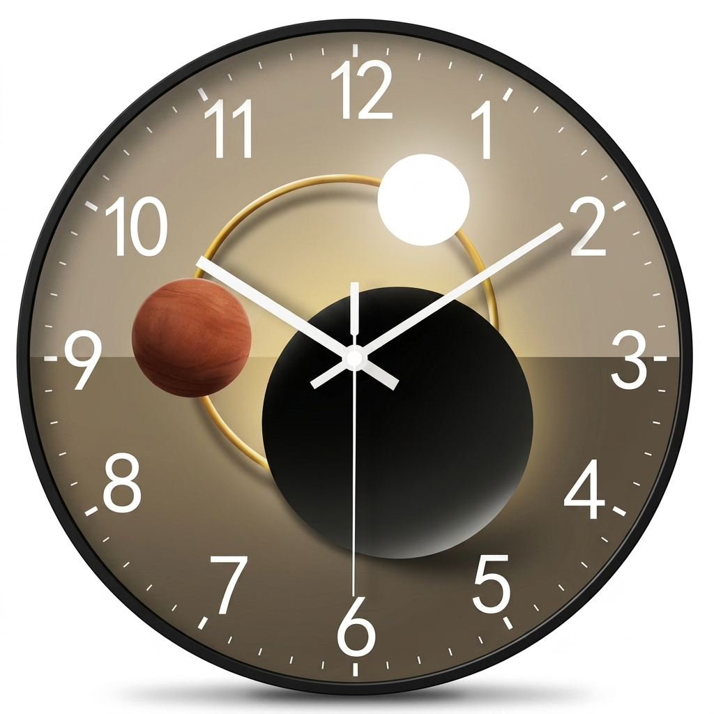 Horloge Murale Ronde Silencieuse 20 cm — 3 Modèles