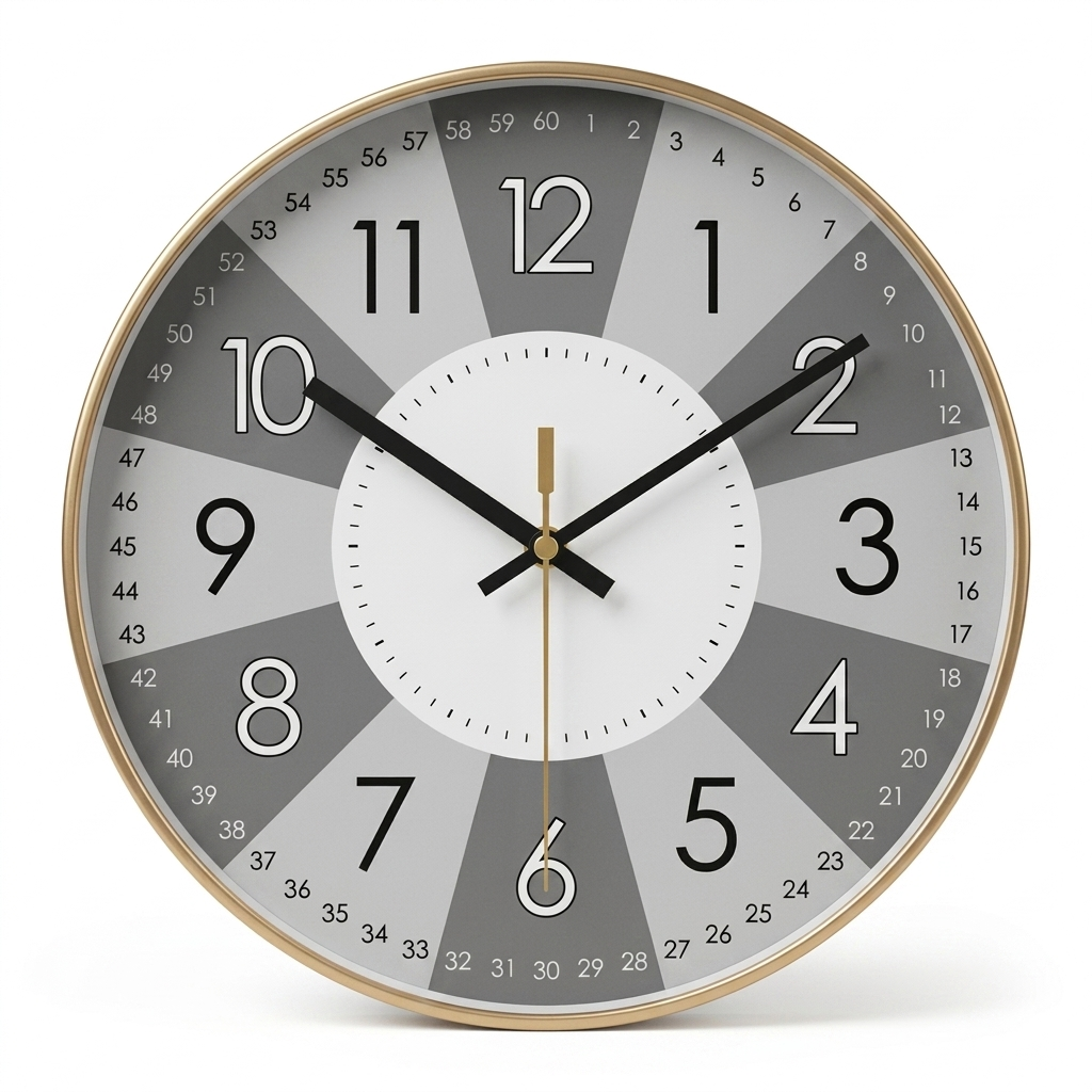 Horloge Murale 30–35 cm Minutes Apparentes — 8 Modèles